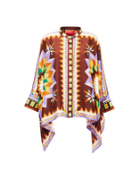 La DoubleJ Foulard Shirt Sunset Moro Plac&eacute;e SHI0059SIL006SUS0002