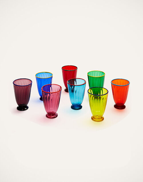 La DoubleJ Rainbow Glass Set of 8 La DoubleJ Rainbow Glass Set of 8 Rainbow GLA0003MUR001ASS0001