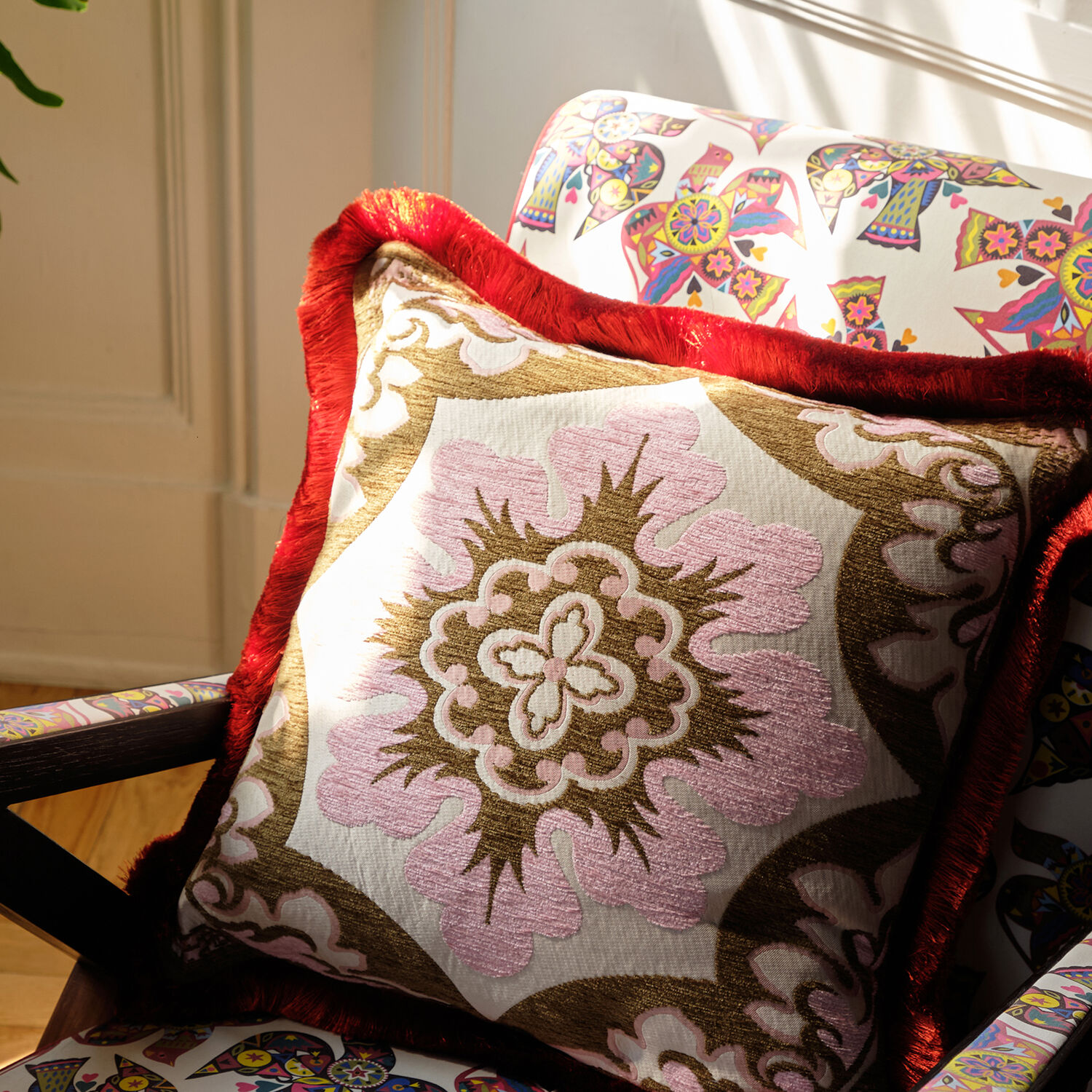  La Doublej Cushions & Poufs Gend - Cushion Palazzo Light Pink One Size 59% Polyester 32% Recycled Polyester 9% Acrilic 
