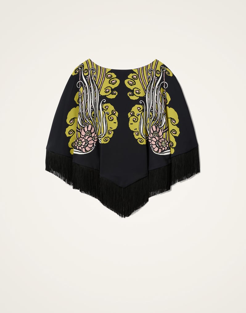 La DoubleJ Reversible Mini Poncho Top La DoubleJ Reversible Mini Poncho Top Lemuria Placée Black SCA0077VIS011LEM02BL01