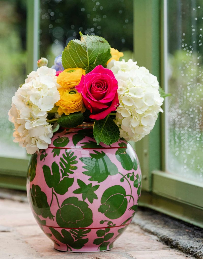 La DoubleJ Bubble Vase La DoubleJ Bubble Vase Wildbird Rosa/Verde VAS0003CER001CER0016
