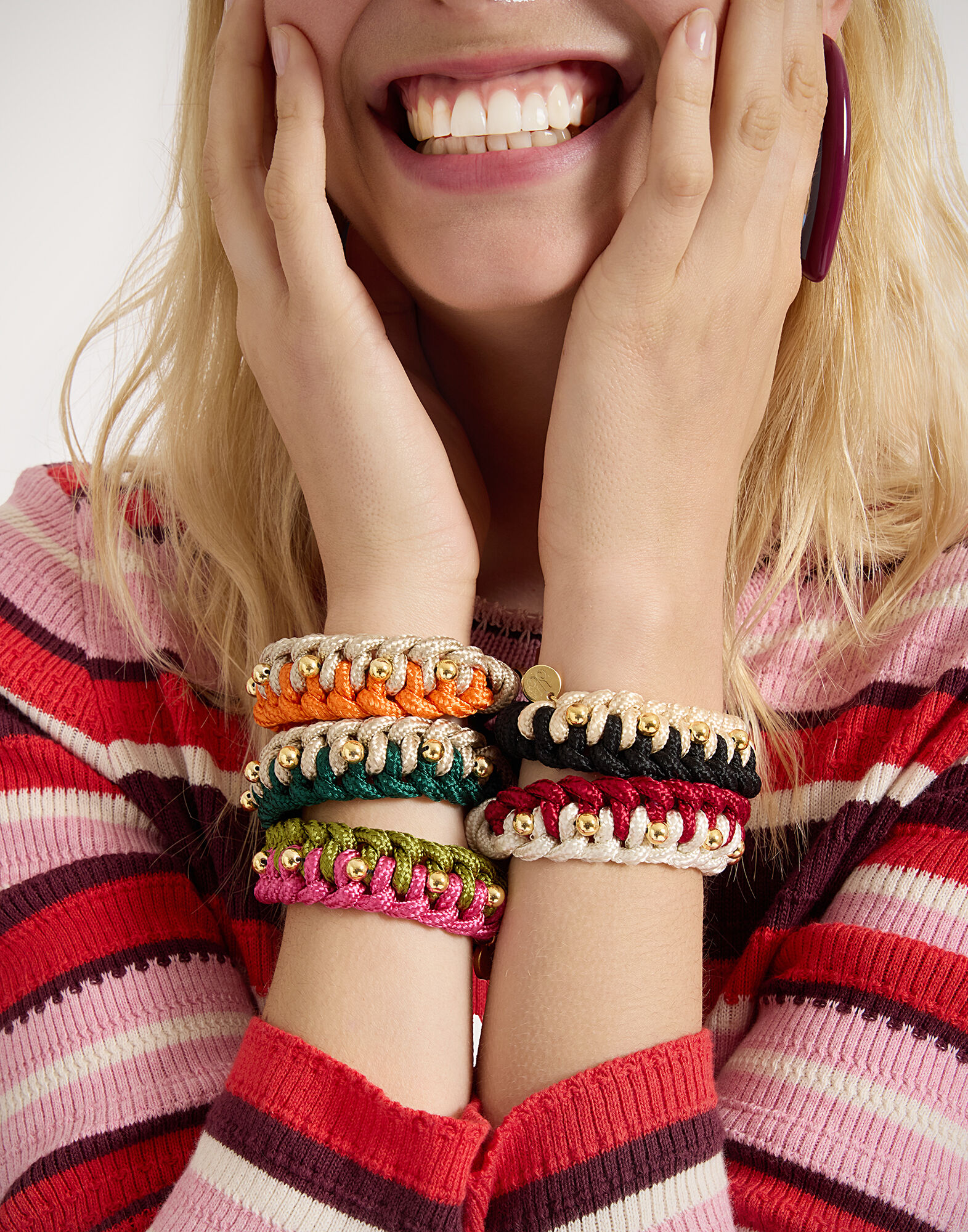 La DoubleJ Better Together Bracelet Bicolor Pink & Green BAC0011ROP001VA358RE04