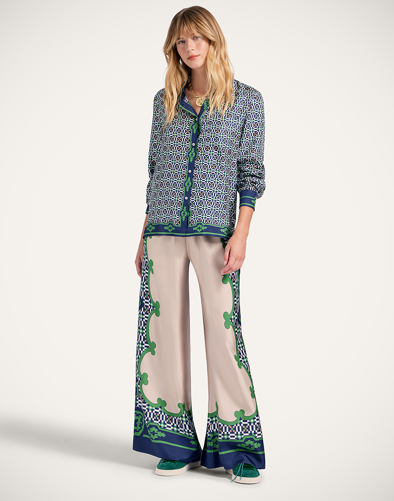 La DoubleJ Boy Shirt La DoubleJ Boy Shirt Mariposa Placée Green SHI0040SIL006MAR07GR02