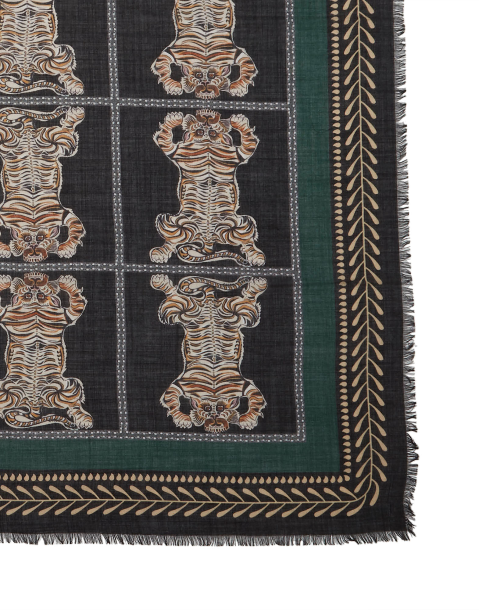 La DoubleJ Shawl (135x135) Tiger Tiles SCA0026SIL011TIG0005