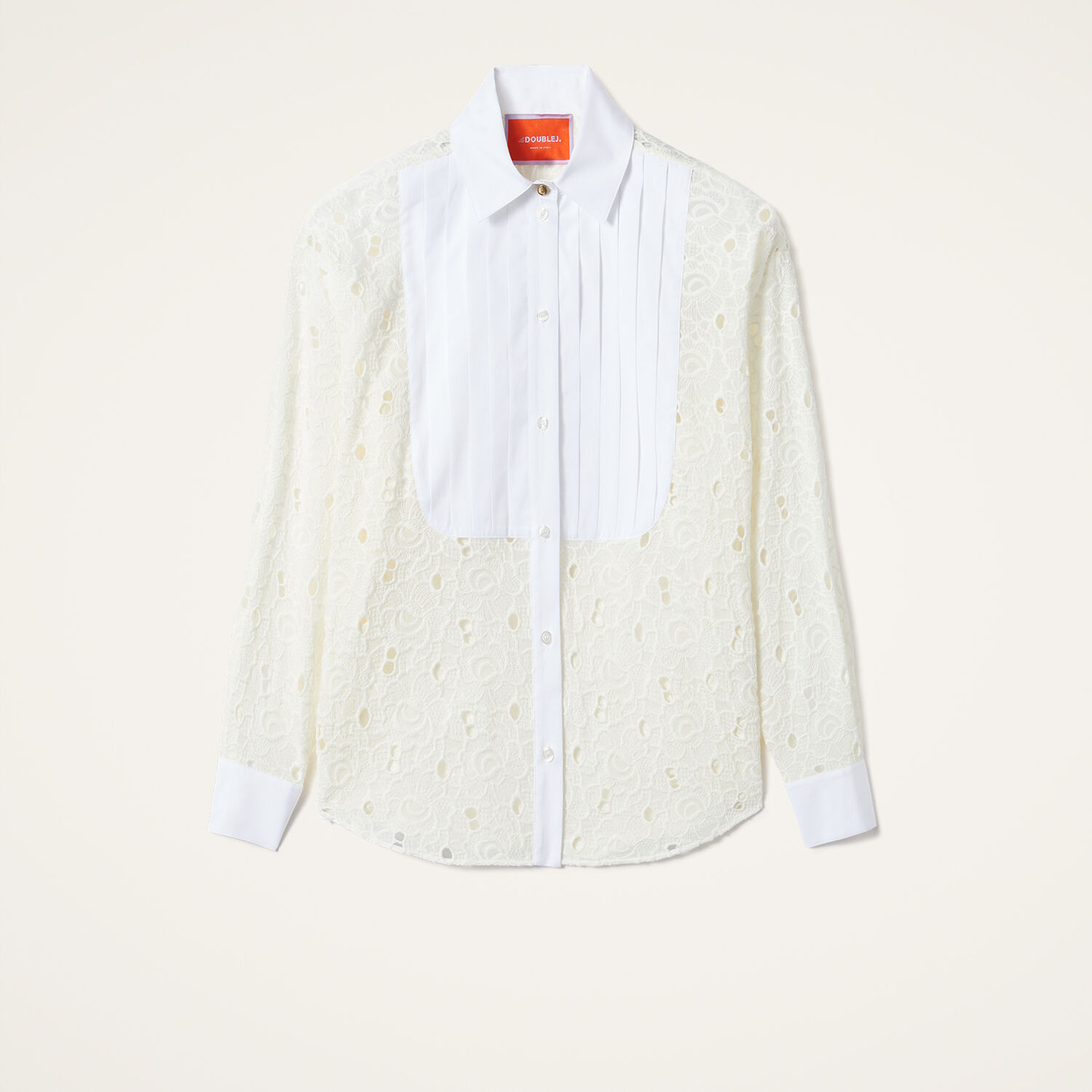 La Doublej Peggy Shirt In Solid Ivory