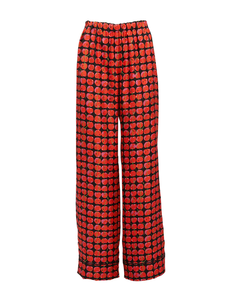 La DoubleJ Silk Pajama La DoubleJ Silk Pajama Black Cherries PJM0001SIL001CHY0003