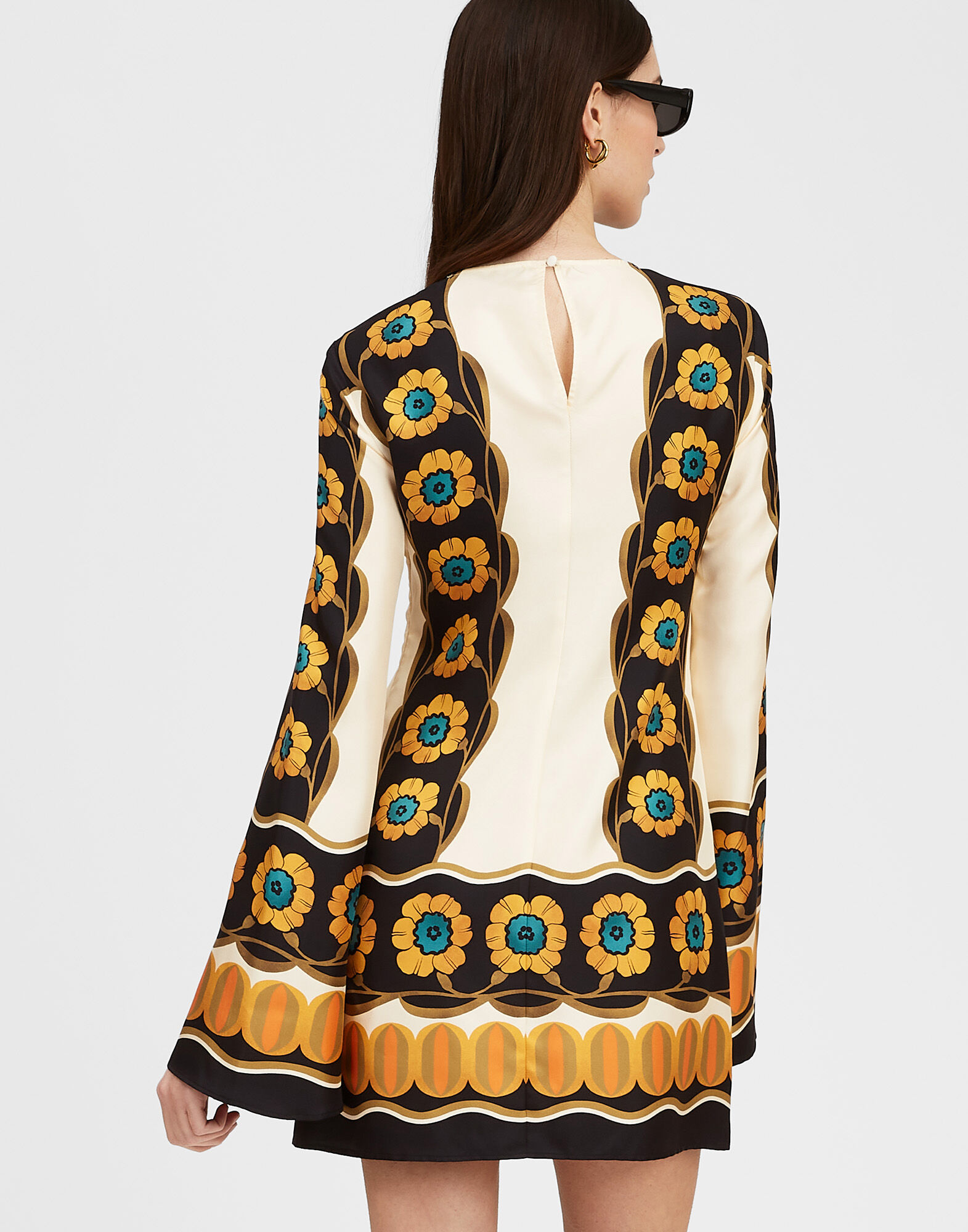 La DoubleJ Mini Supreme Swing Dress Daisychain Plac&eacute;e Orange DRE0619VIS011ROP04OR02