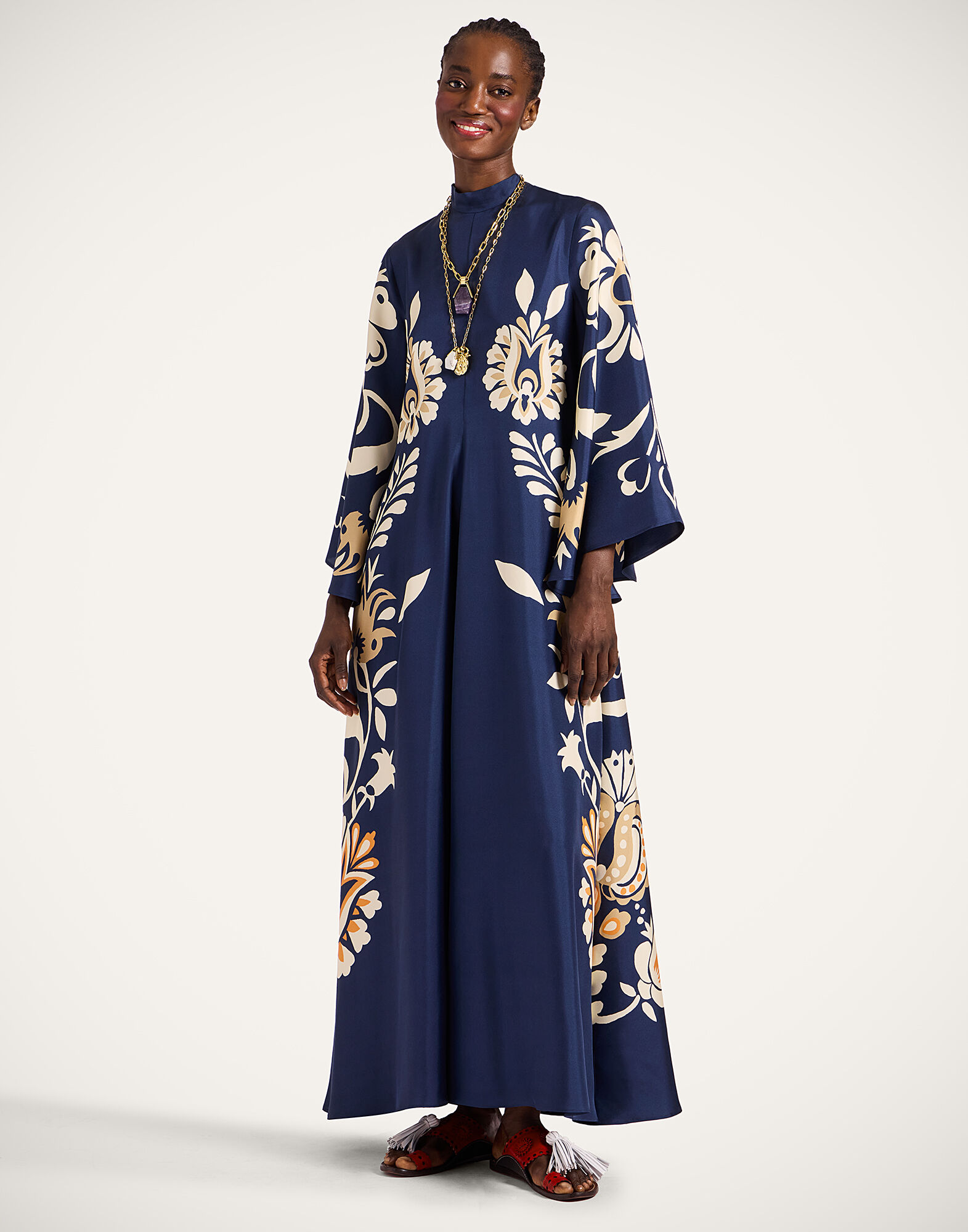 La DoubleJ Magnifico Dress Selva Plac&eacute;e Blue DRE0232SIL006SEL07BU03