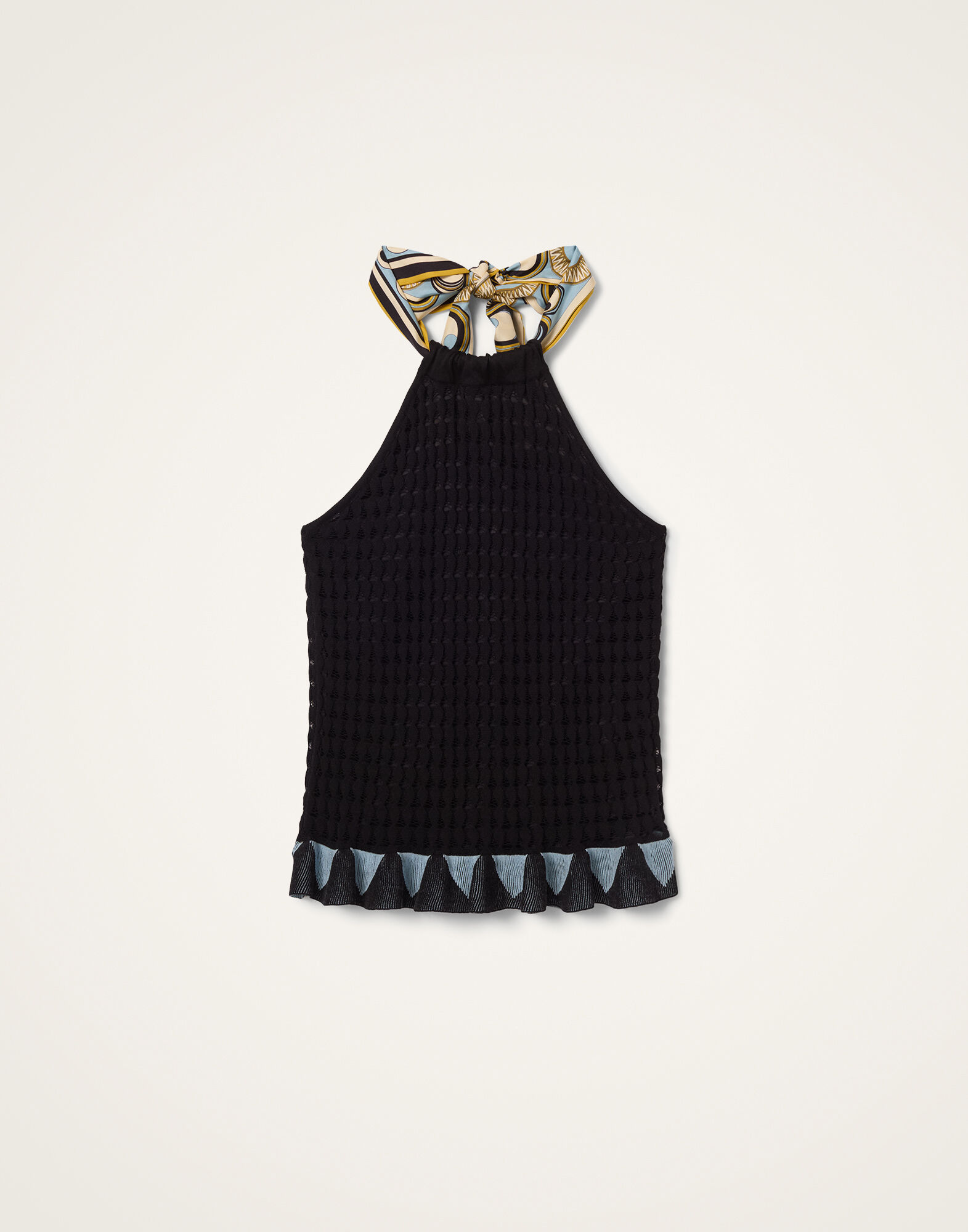La DoubleJ Fiocchetto Top Solid Black PUL0376KNI211VA500BL03