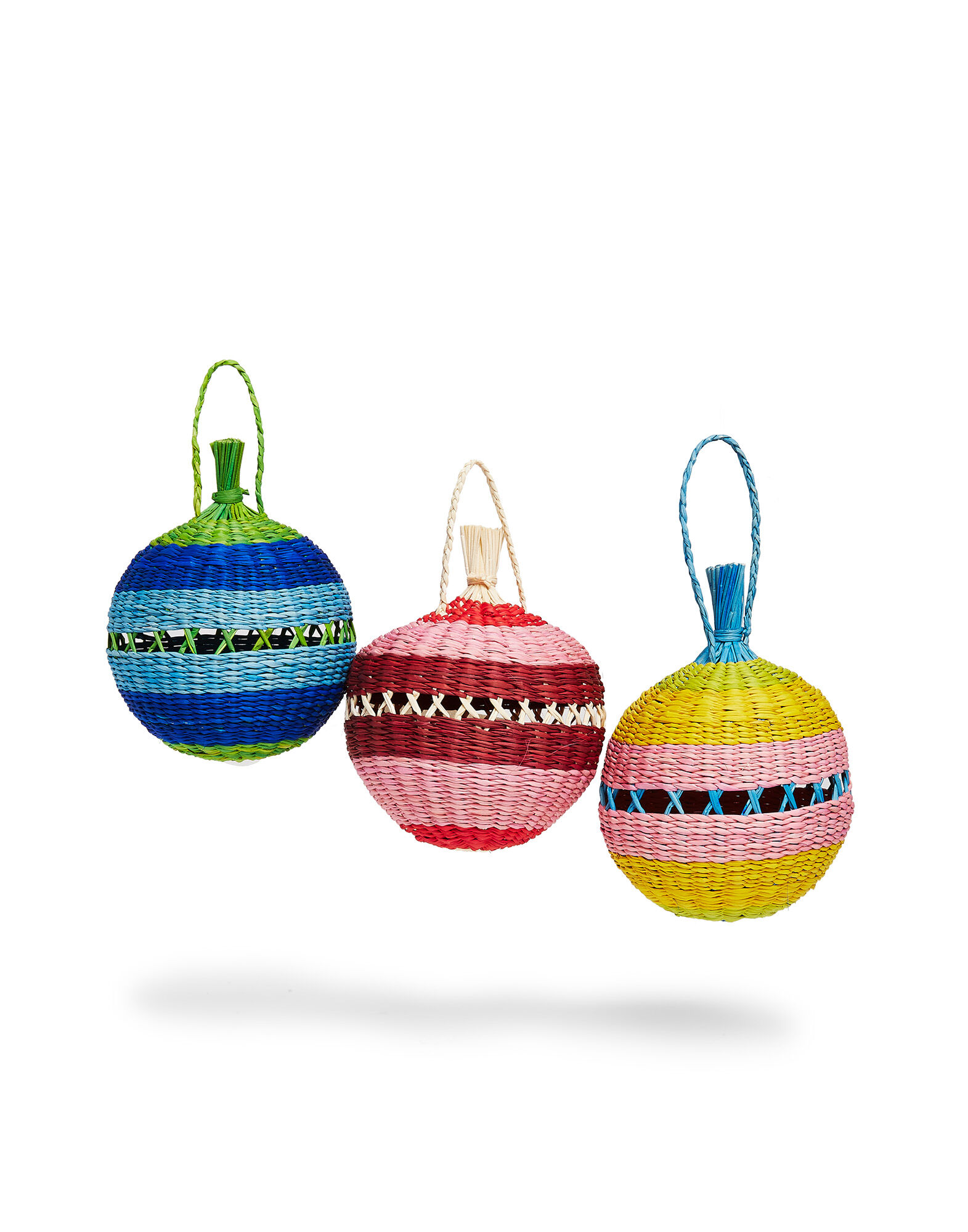 La DoubleJ Set Of 3 Holiday Ornaments (Cascabel) Multicolor Cascabel SFE0002STR001MUL0020