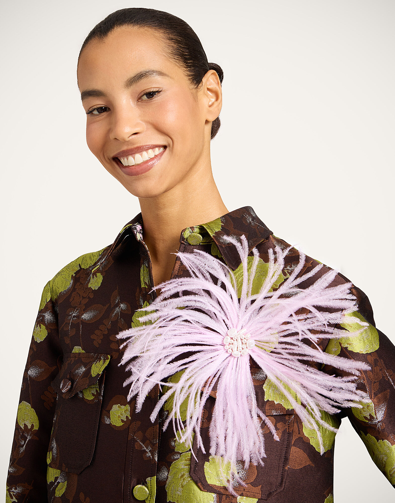 La DoubleJ Feather Pin Ostrich Feathers BCH0008FEA005SOLIDPI01