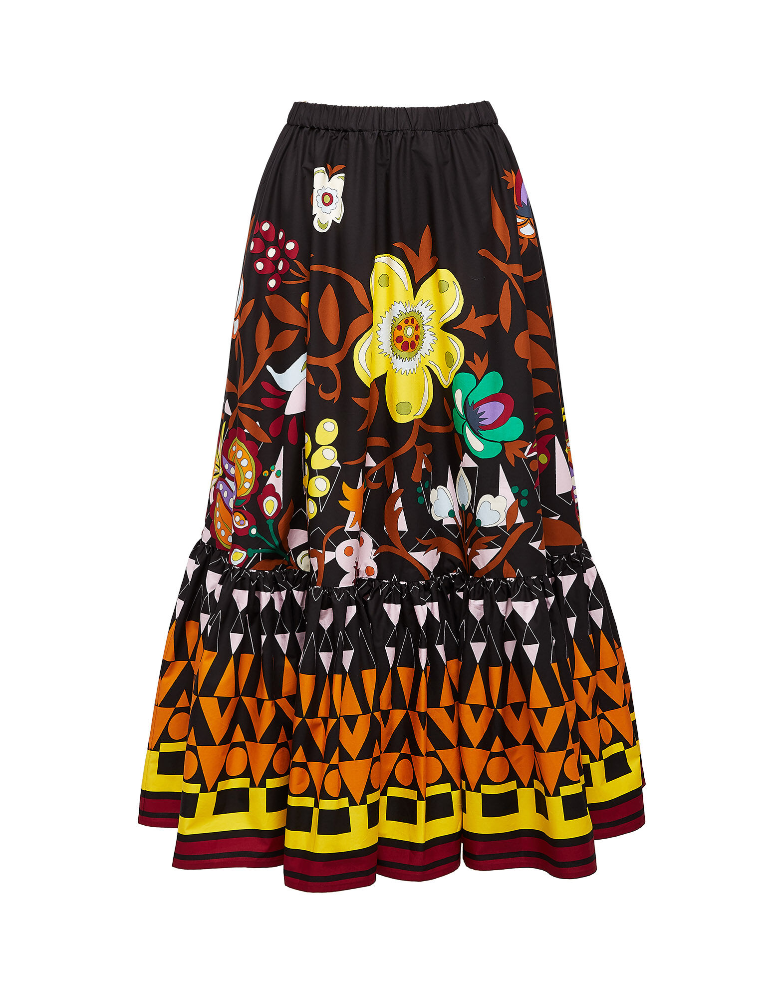 LaDoubleJ Sunset Skirt Selva Nero SKI0056COT015SLV0001