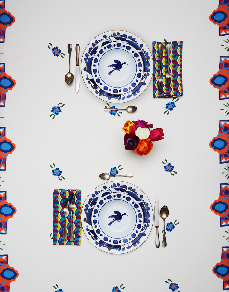 La DoubleJ Charger Plate La DoubleJ Charger Plate Wildbird Blu DIS0022CER001BIR0001