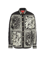 La DoubleJ Iris Shirt Jacket Mix Tiles Plac&eacute;e Black JAC0090POL002MIX01BL01