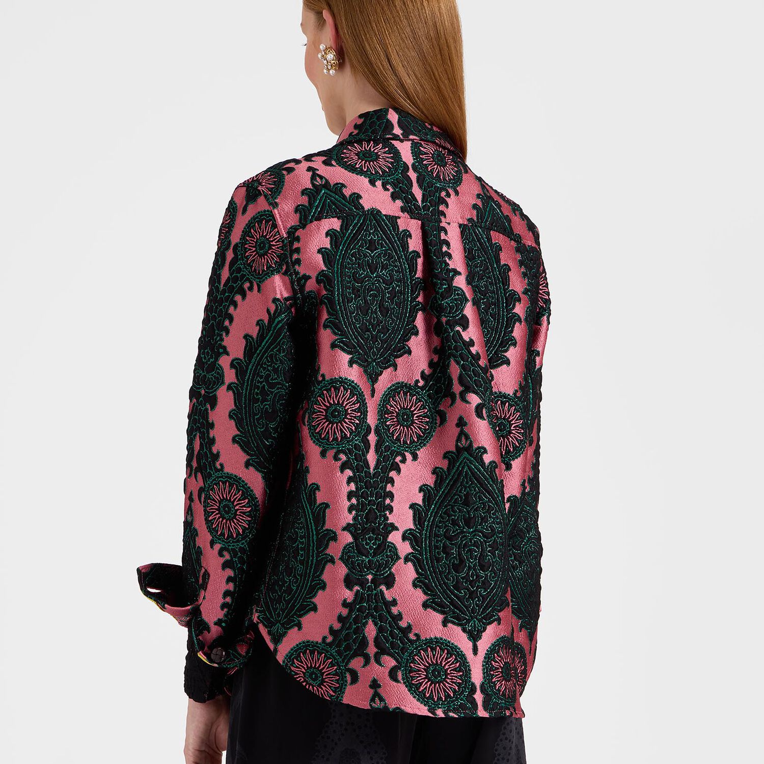  La Doublej Outerwear Gend - Better Than Your Boyfriend's Jacket Oltrarno Pink L 41%polyester 22%wool 22%acrylic 8%other Fibers 7%silk 