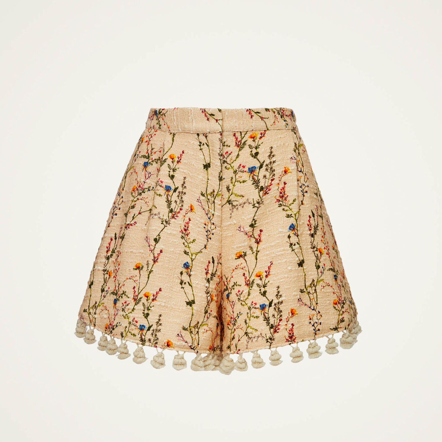 Shop La Doublej Playa Shorts In Primavera Cream