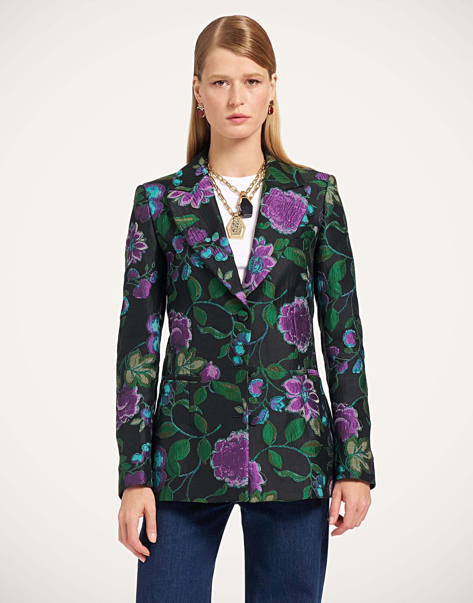 La DoubleJ 24/7 Jacket Bis Botanical Black JAC0063JCQ144BOT01BL01
