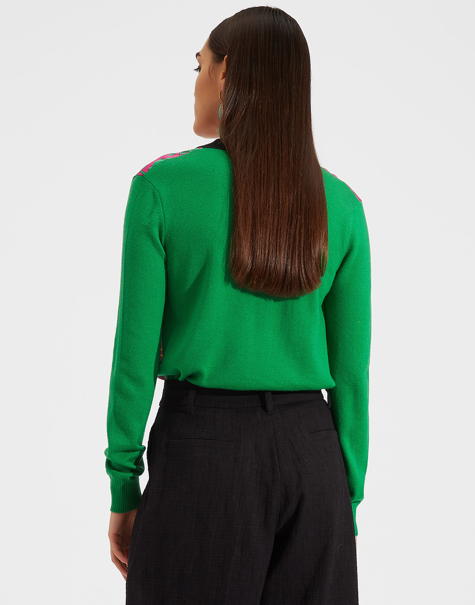 LaDoubleJ Gemini Cardigan Dragon Flower Fucsia PUL0005KNI005DRA0004