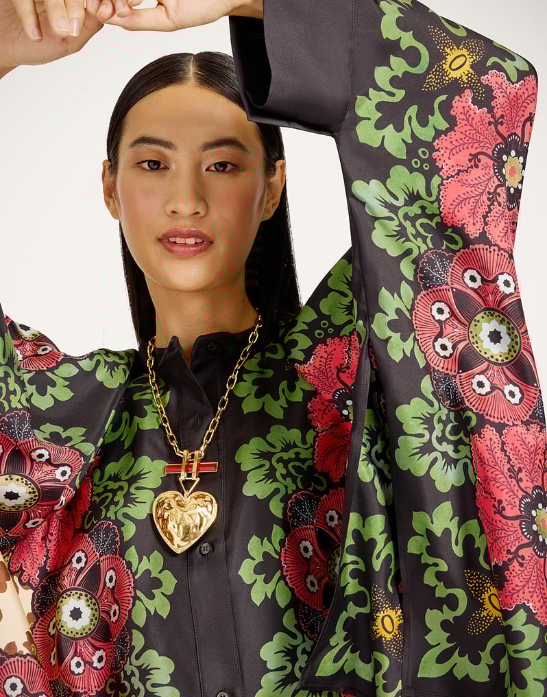 La DoubleJ Foulard Shirt La DoubleJ Foulard Shirt Bounty Placée Red SHI0059SIL006BOU01RE01