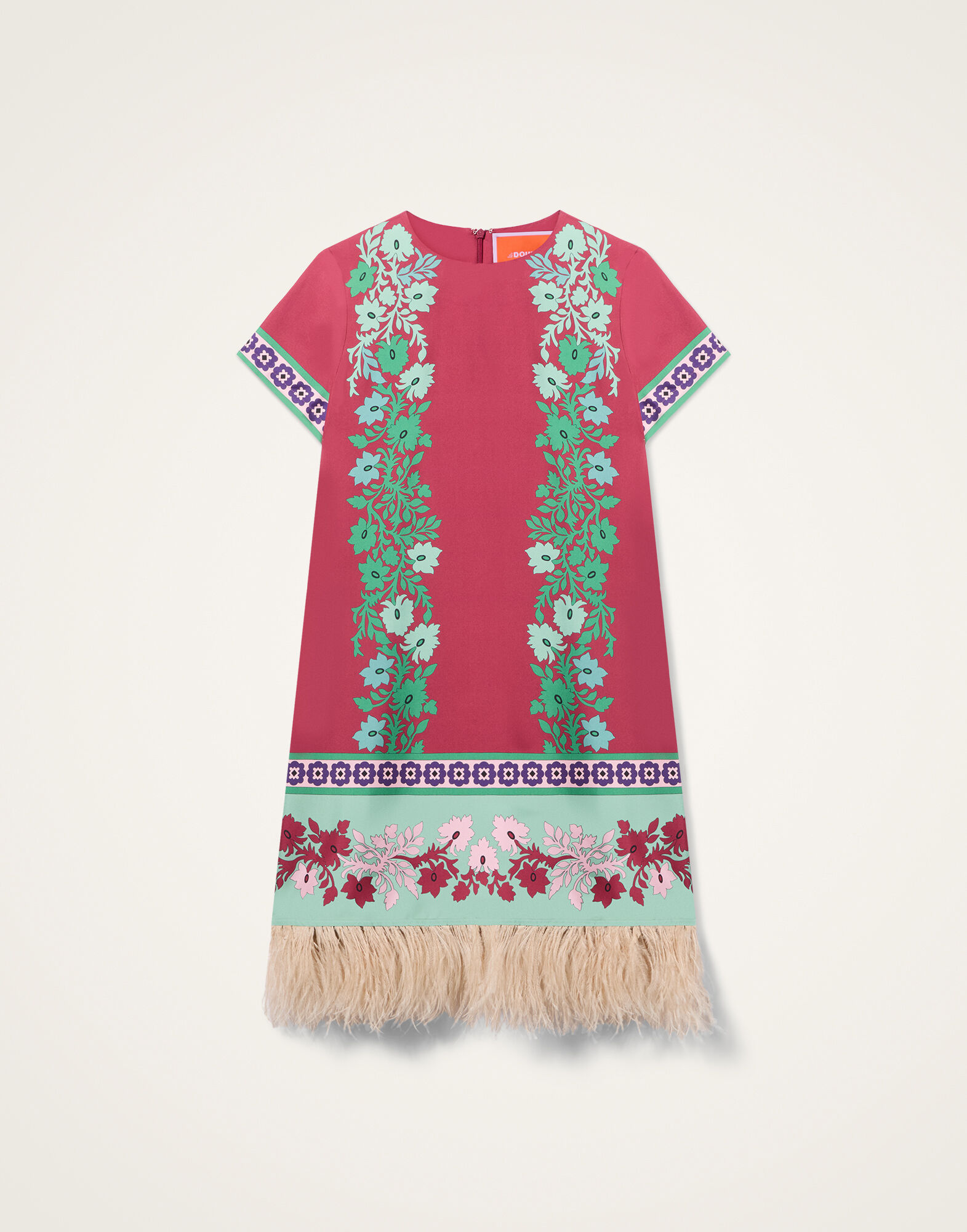 La DoubleJ Mini Swing Dress Regalia Plac&eacute;e Red DRE0963SIL006REG02RE01