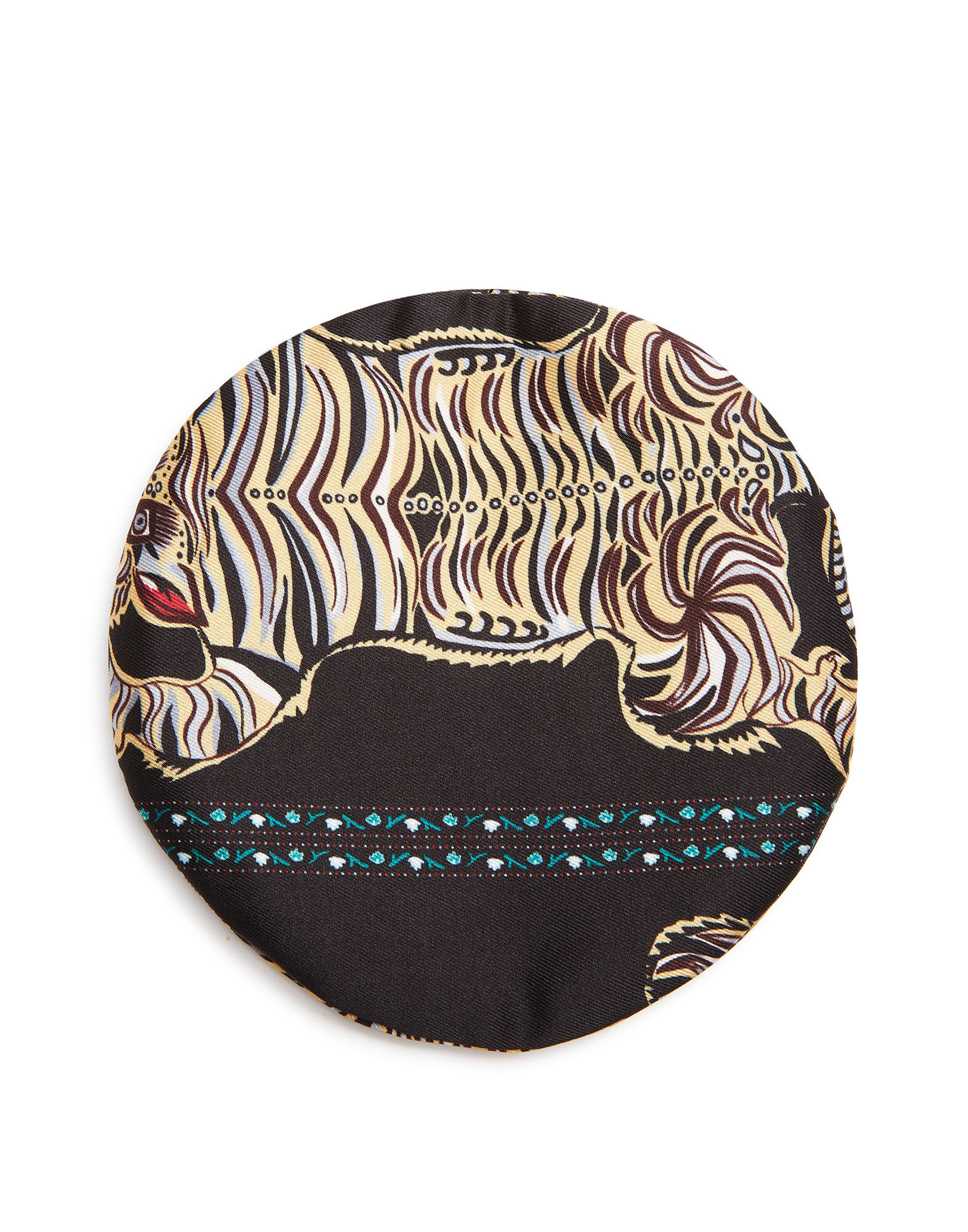 La DoubleJ Mask Case Tiger Tiles Black Small MAS0003FOD001TIG0008