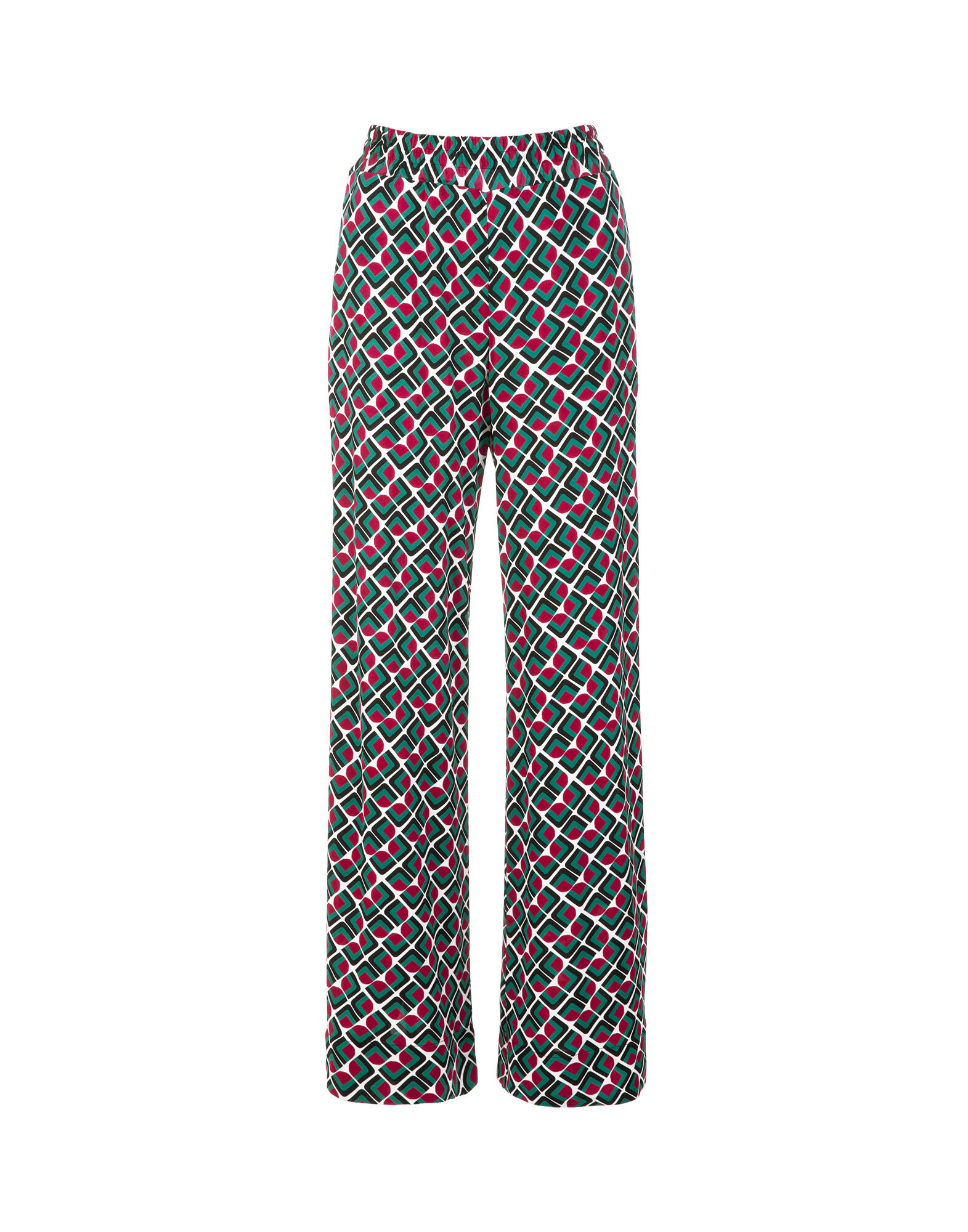LaDoubleJ Palazzo Pants Domino Verde TRO0003JER003DOM0005