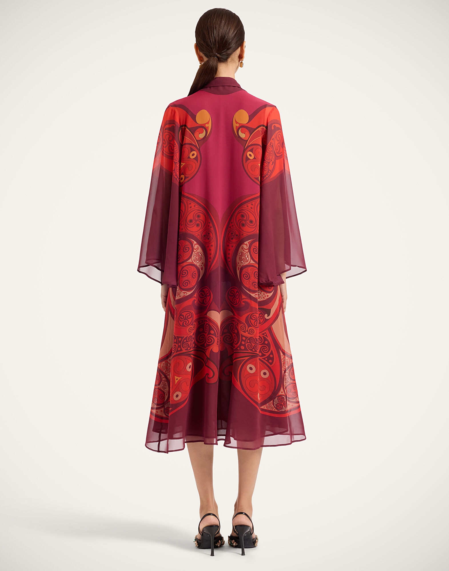 La DoubleJ Midi Magnifico Dress Alchemy Plac&eacute;e Dark Red DRE0788SIL028ALC03RE40