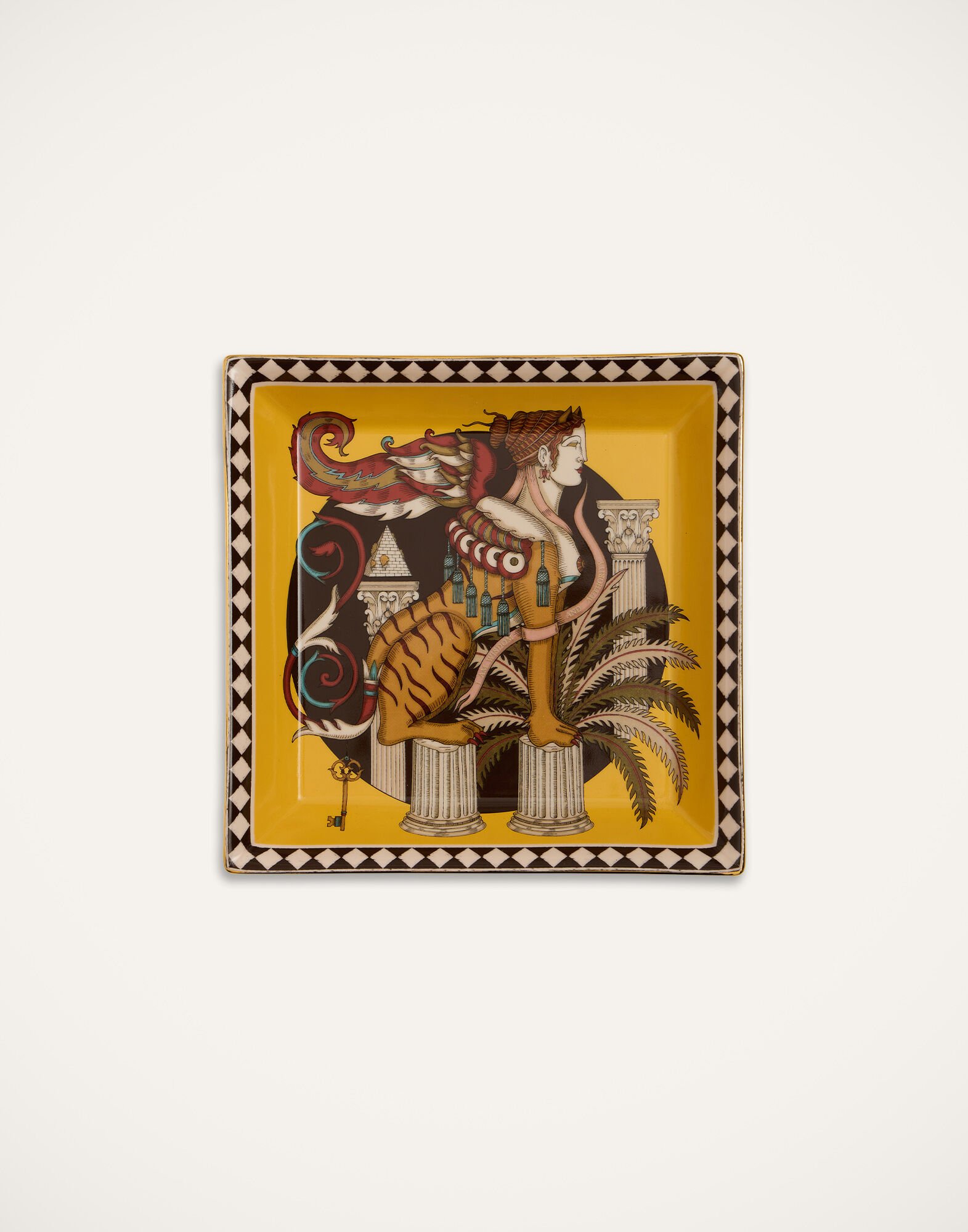 La DoubleJ Trinket Tray The Sphynx Saffron TRI0007CER001SPX01YE09