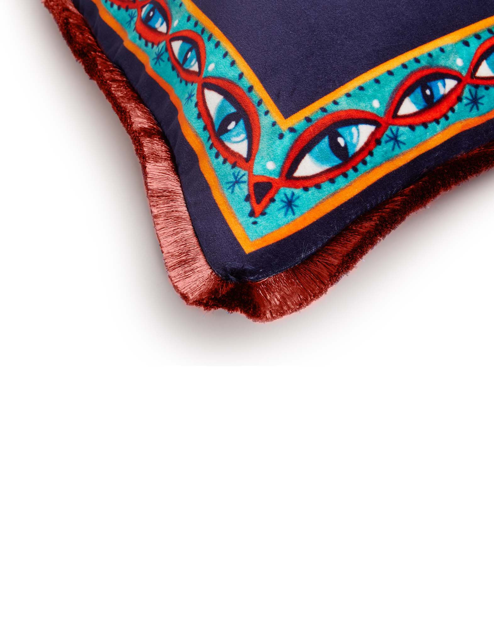 La DoubleJ Velvet Cushion (48X48) Eye Vines CUS0012VEL001HLE0012