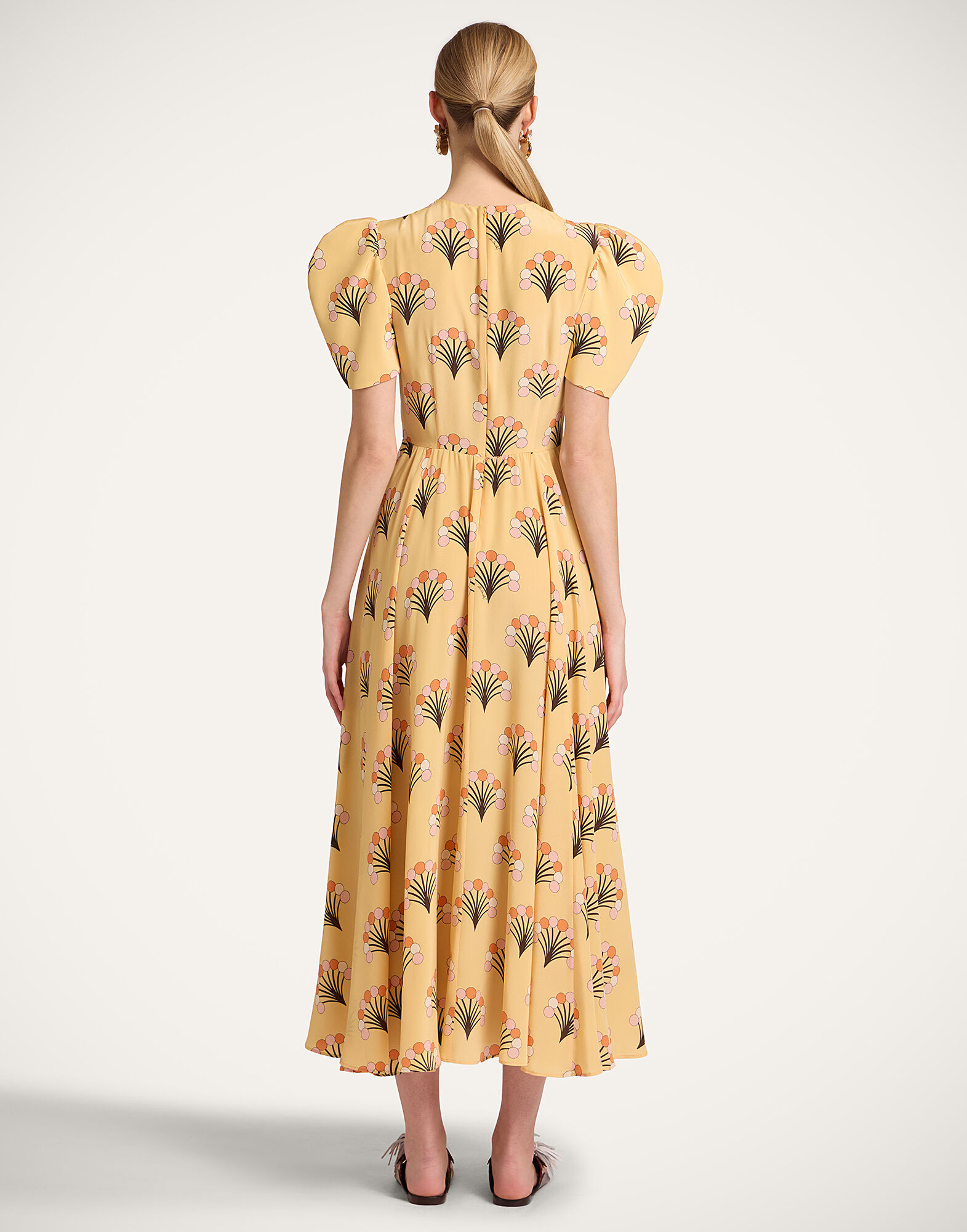 La DoubleJ Petal Dress Florette Yellow DRE1032CRE001FLO05YE02