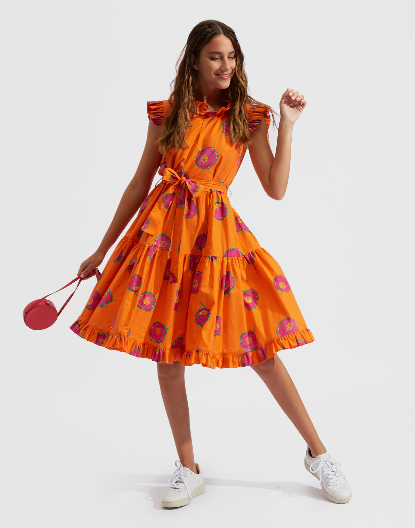 LaDoubleJ Short and Sassy Dress Papaveri Arancio DRE0003COT001PAP0002