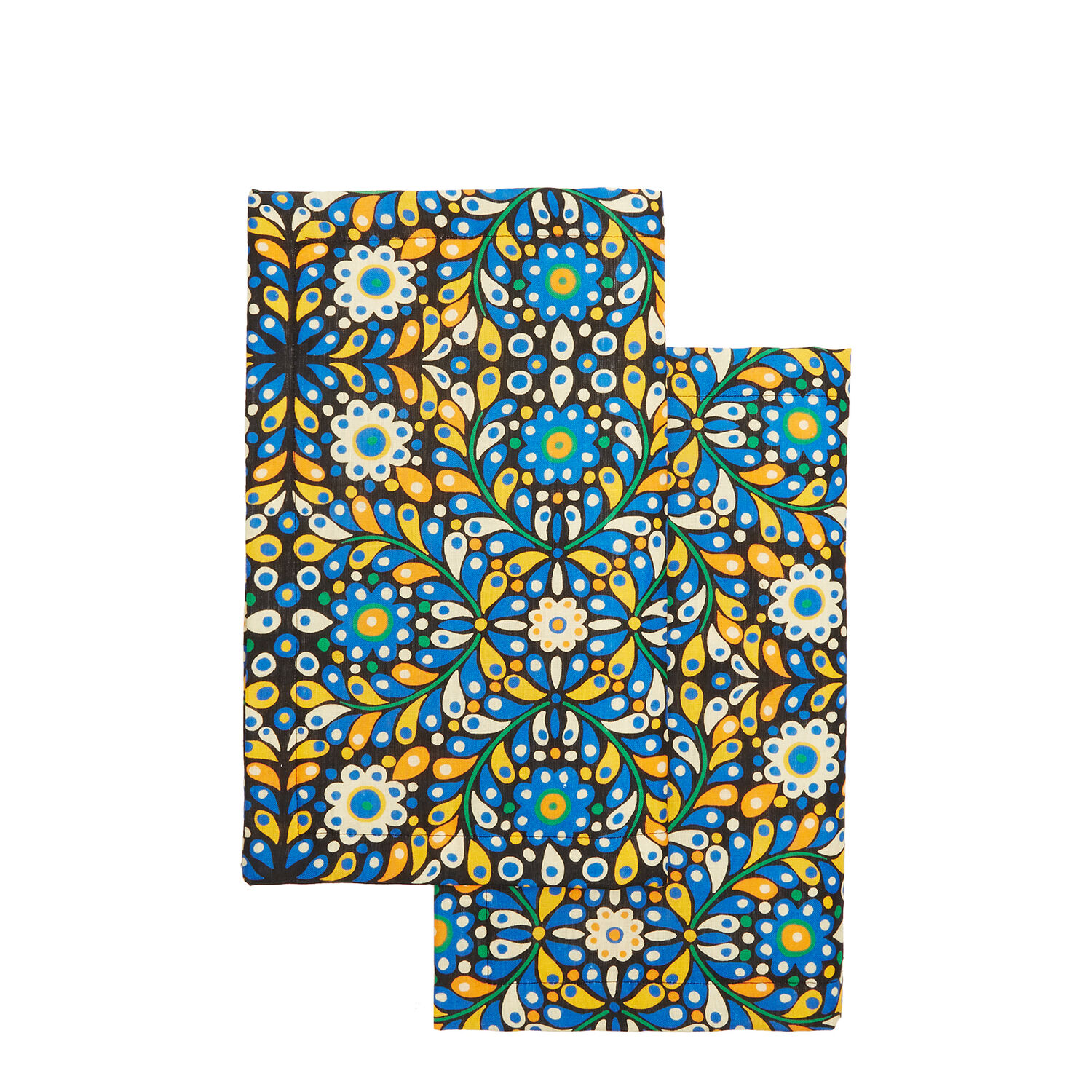 La Doublej Placemat Set In Confetti Blu
