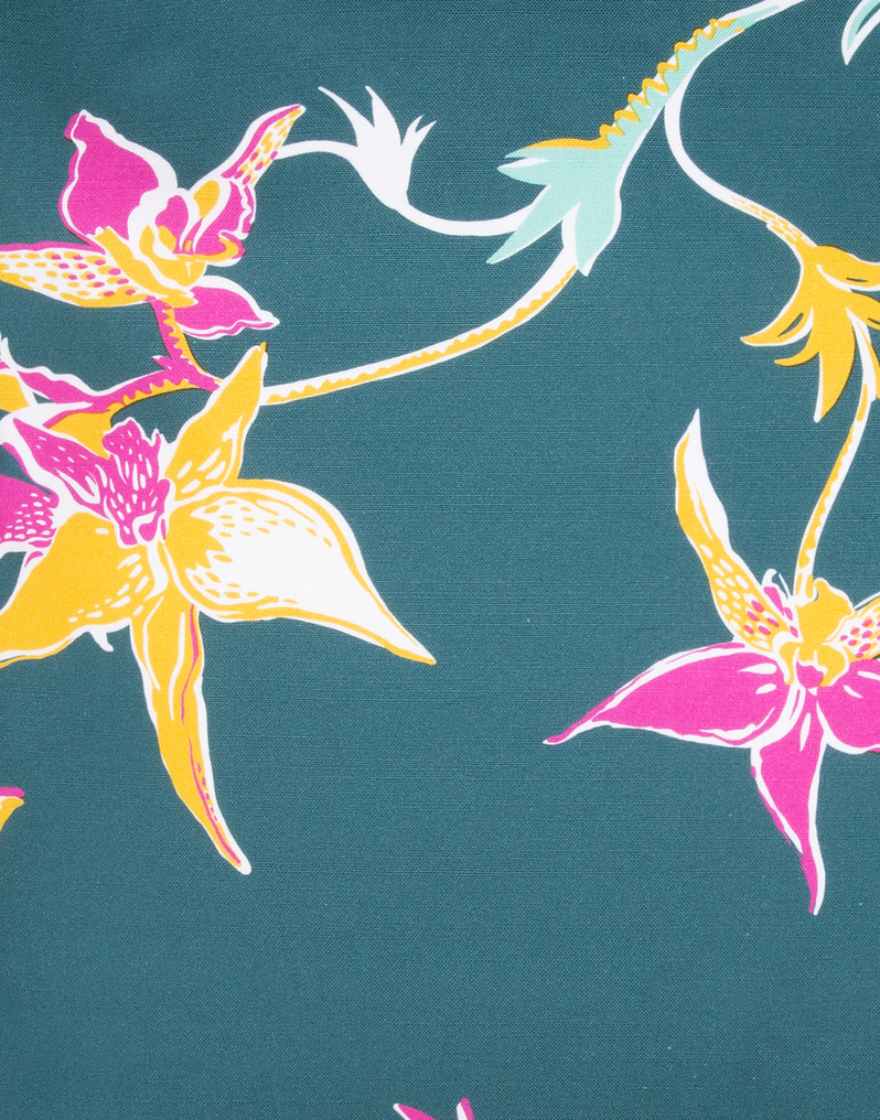 La DoubleJ Cushion Cover La DoubleJ Cushion Cover Orchidee Petrolio CUS0001COT011ORC0005