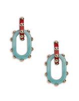 La DoubleJ Nefertiti Double Earrings Red EAR0040POL004SOLIDRE01