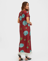 La DoubleJ Swing Dress (With Feathers) La DoubleJ Swing Dress (With Feathers) Ortensia Bordeaux DRE0316SIL001ORT0004