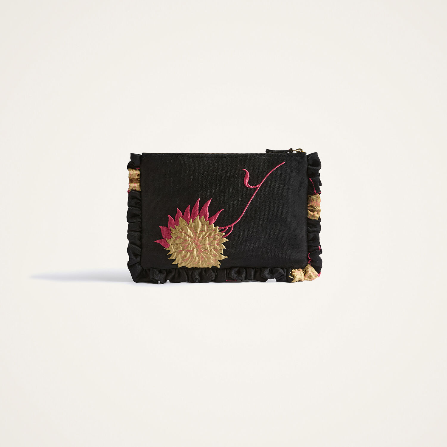 La Doublej Hand Pochette In Derby Black
