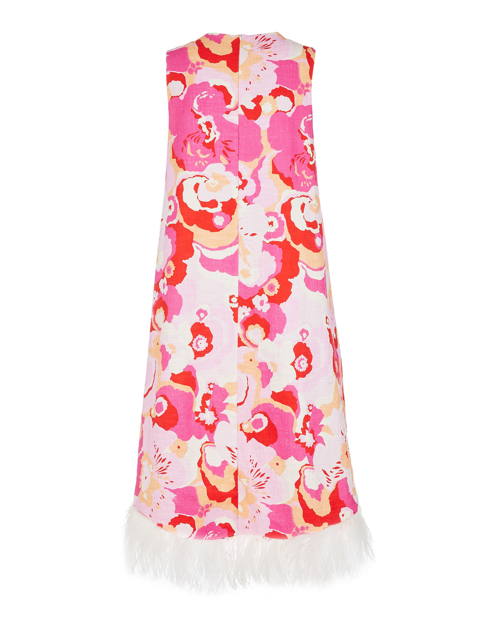 LaDoubleJ La Scala High Dress (With Feathers) Peonia Rosa DRE0211COT005PEO0002