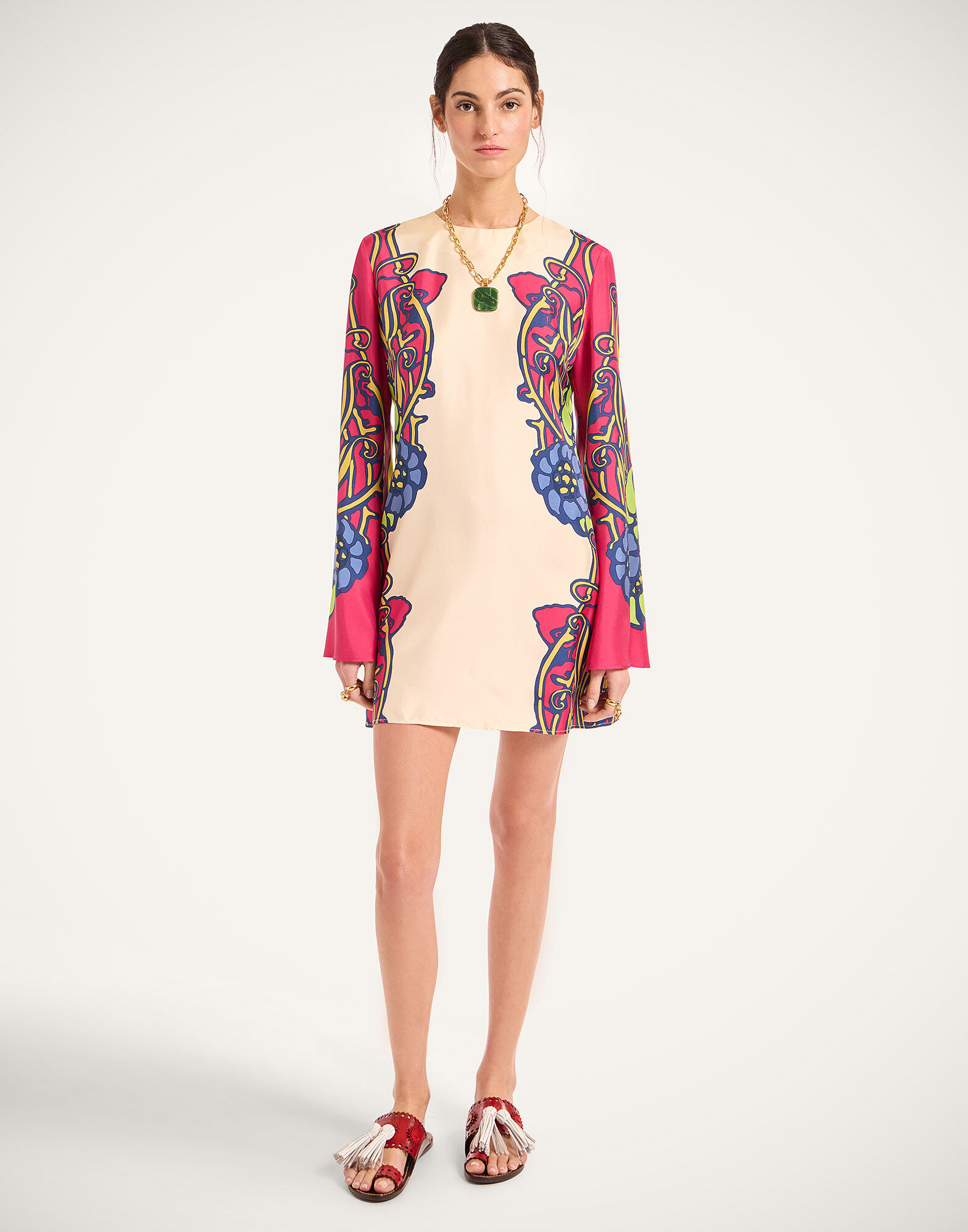 La DoubleJ Mini Supreme Swing Dress Lemuria Plac&eacute;e Pink DRE0619SIL006LEM02PI01