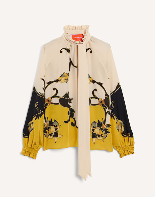 La DoubleJ Cerere Blouse Buttercup Plac&eacute;e Gold SHI0086CRE001BTC03YE05
