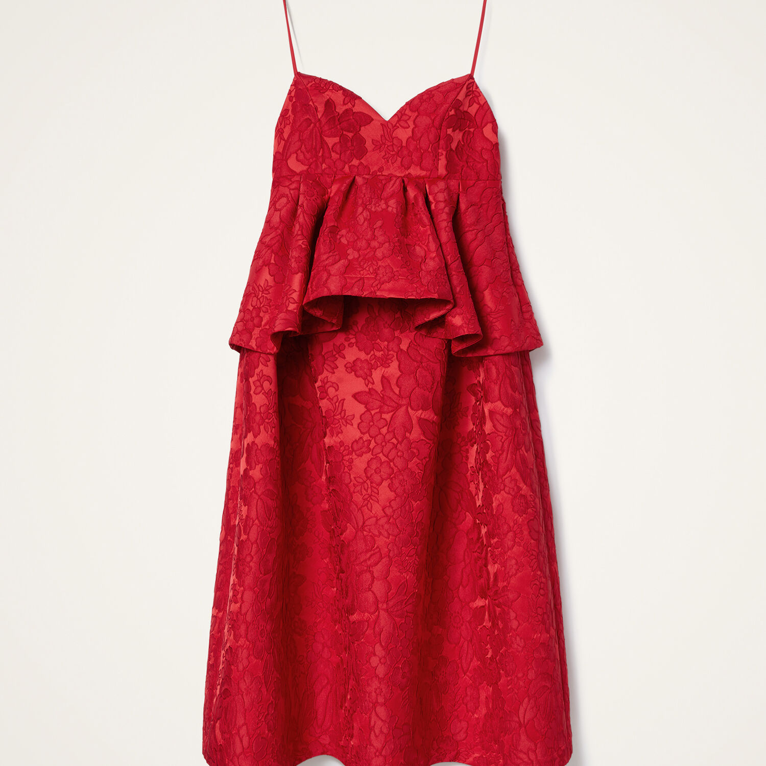 La Doublej Satine Dress In Red