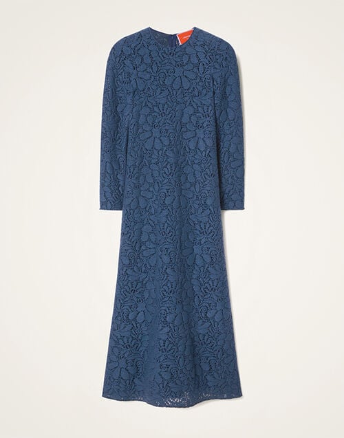 La DoubleJ Lacey Long Sleeve Swing Dress La DoubleJ Lacey Long Sleeve Swing Dress Solid Blue DRE0184LAC003SOLIDBU03