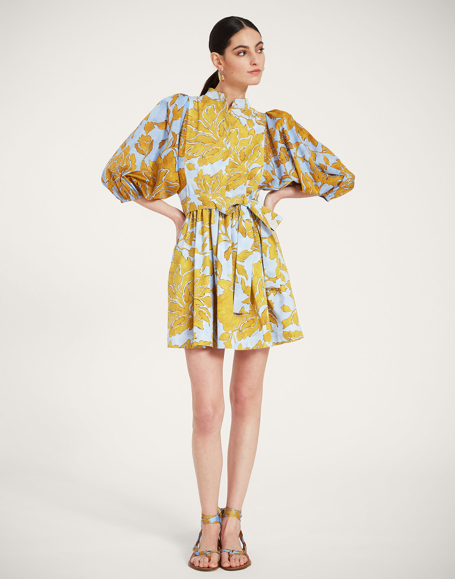 La DoubleJ Mini Portofino Dress Tangle Light Blue DRE0709COT039TAN01BU01