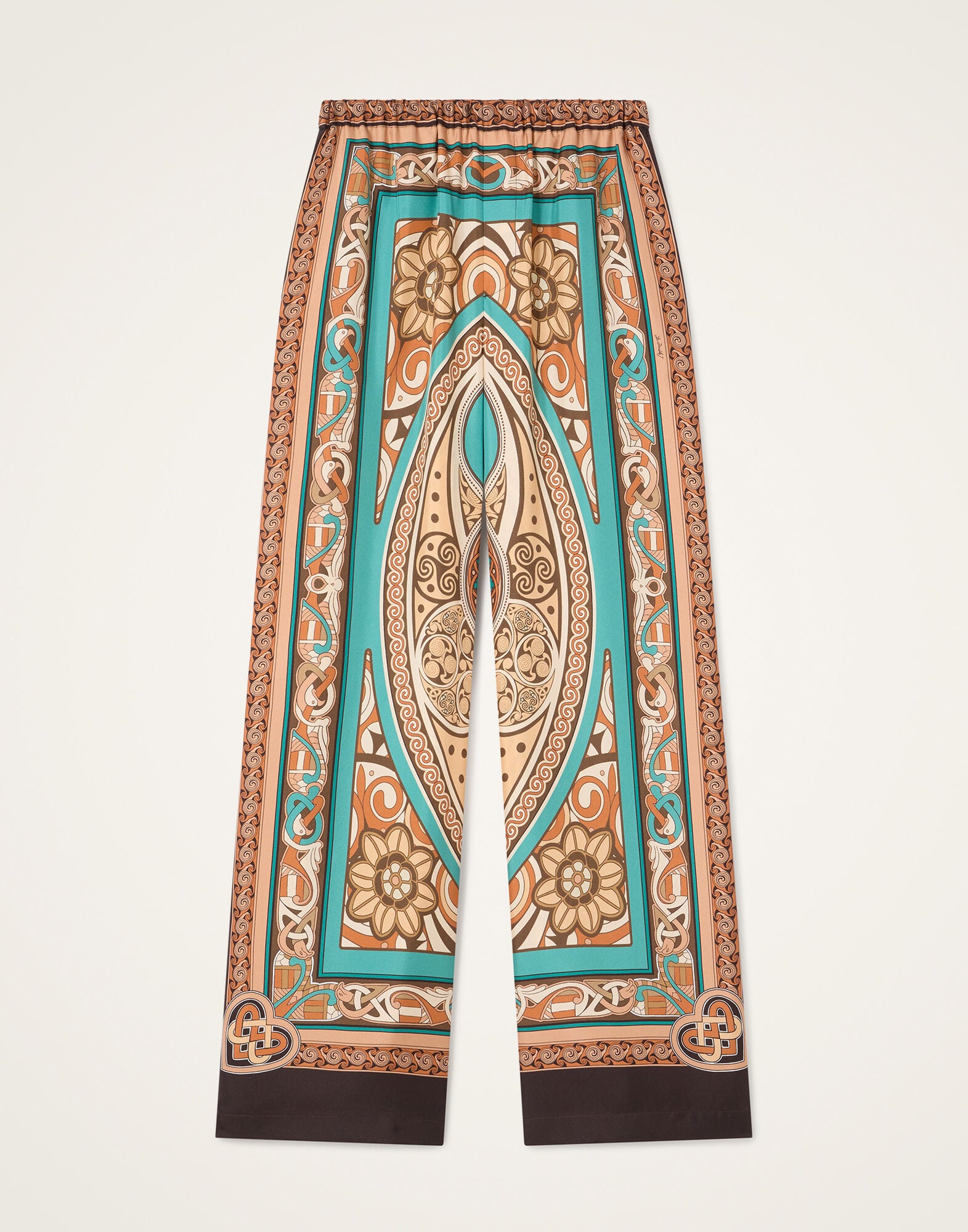 La DoubleJ Club Pants Kells Plac&eacute;e Blue Petrol TRO0210SIL026KEL03BU05