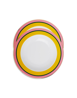 La DoubleJ Soup Plates Set Of 2 Rainbow Yellow SOU0002CER001RAI01YE02