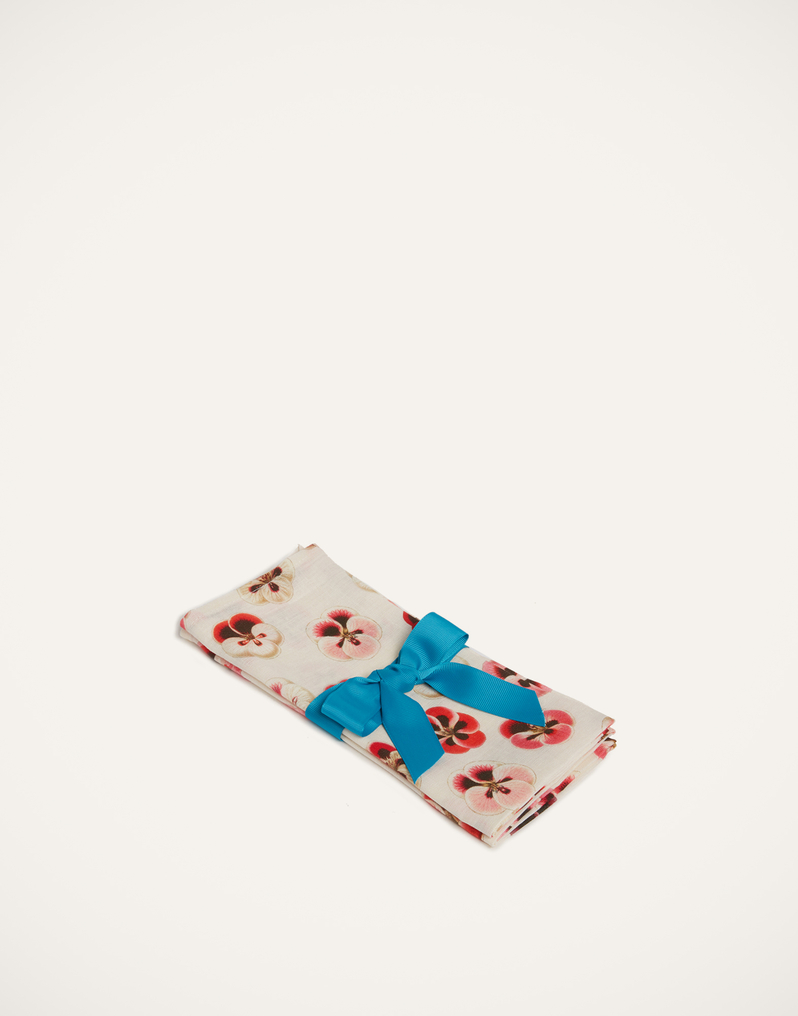 La DoubleJ Large Napkins Set Of 2 La DoubleJ Large Napkins Set Of 2 Micro Pansy NAP0006LIN001PAN0002