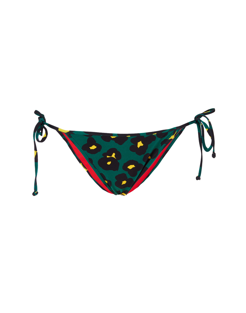 LaDoubleJ String Bikini Bottom LaDoubleJ String Bikini Bottom Flower Leopard Verde SWI0004LYC001FLL0002