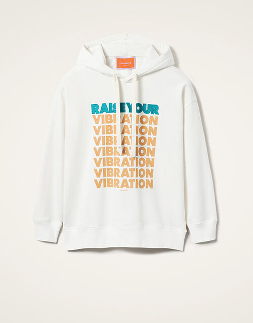 La DoubleJ Discman Hoodie La DoubleJ Discman Hoodie Off White SWE0017JER033SOP03WH05