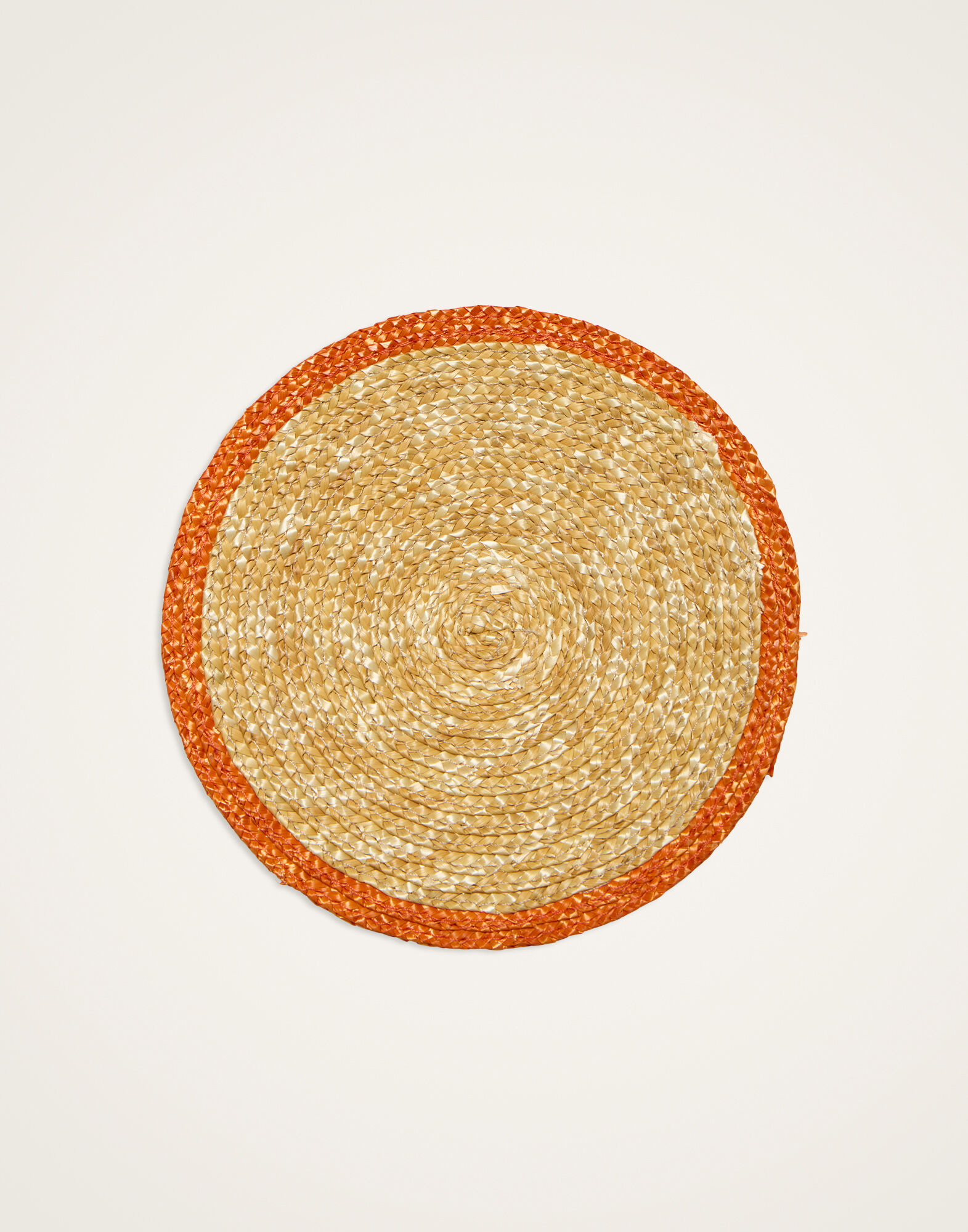 La DoubleJ Straw Coasters Set Of 2 Solid Orange CST0006STR001SOLIDOR02