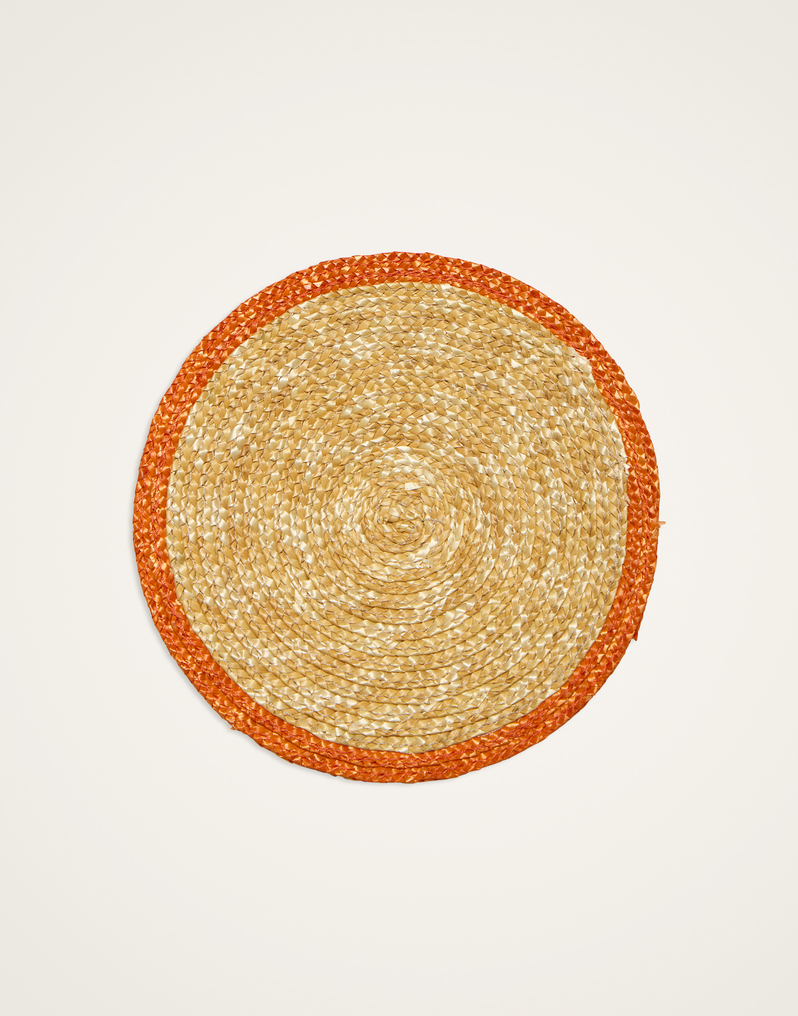 La DoubleJ Straw Coasters Set Of 2 La DoubleJ Straw Coasters Set Of 2 Solid Orange CST0006STR001SOLIDOR02