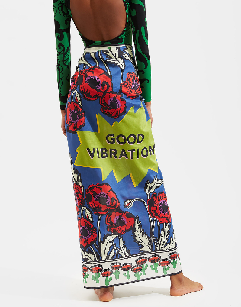 LaDoubleJ Square Scarf (135X135) LaDoubleJ Square Scarf (135X135) Big Blooms SCA0006COS001PFI0001